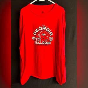 Red Georgia Bulldogs 2020 Champion Shirt XL Crew Neck  Long Sleeve